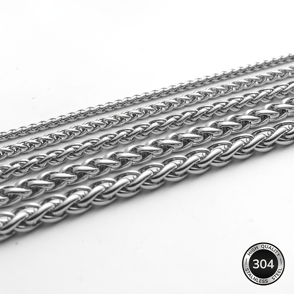 Men's Flower Basket Chain Necklace, 304 Stainless Steel